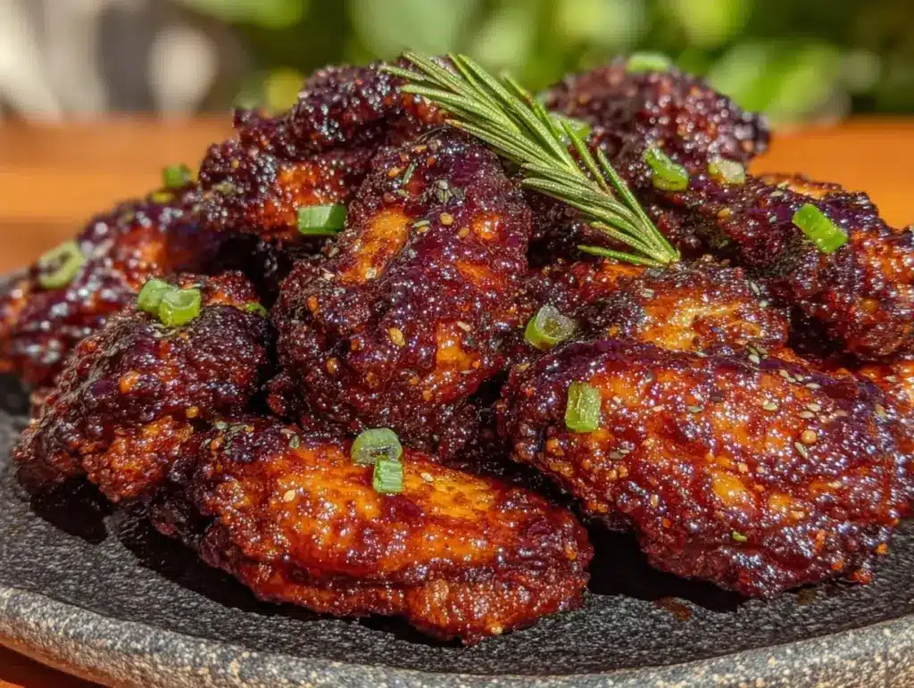 honey garlic chicken wings - featured image