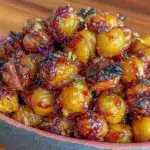 honey sriracha roasted chickpeas - featured image
