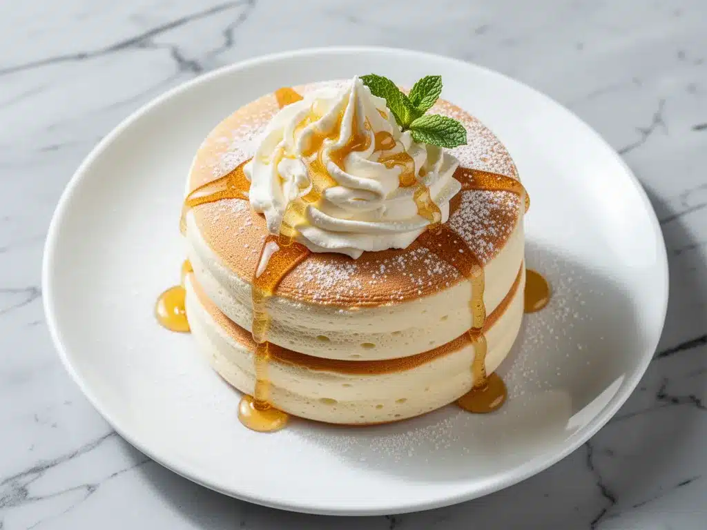 Ultra-Fluffy Japanese Souffle Pancakes: Easy Whipped Honey Butter 4 Japanese Souffle Pancakes preparation steps
