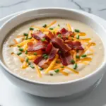 keto fall loaded cauliflower soup - featured image