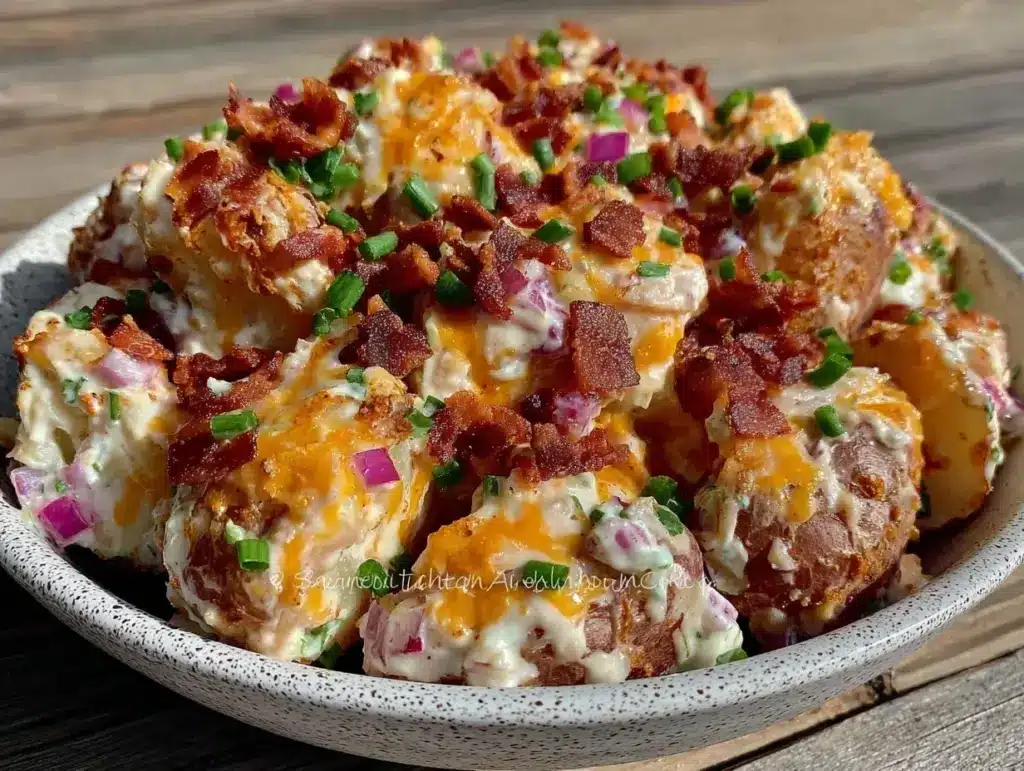 Labor Day Loaded Baked Potato Salad - featured image