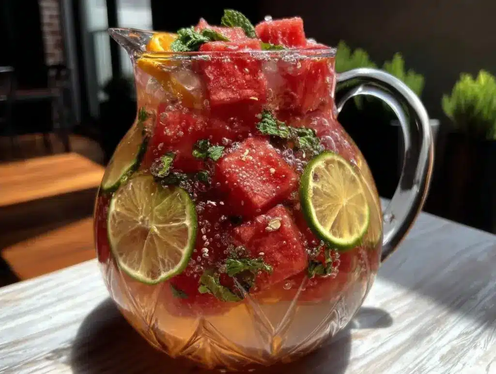 Labor Day Watermelon Mint Sangria - featured image