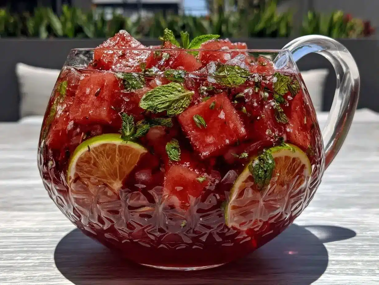Labor Day Watermelon Mint Sangria: 5-Step Party Punch 4 Labor Day Watermelon Mint Sangria preparation steps