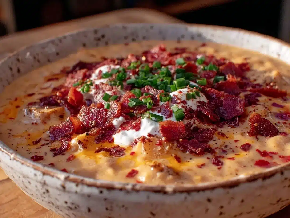 Loaded Baked Potato Soup Kids Will Help Make 4 loaded baked potato soup preparation steps
