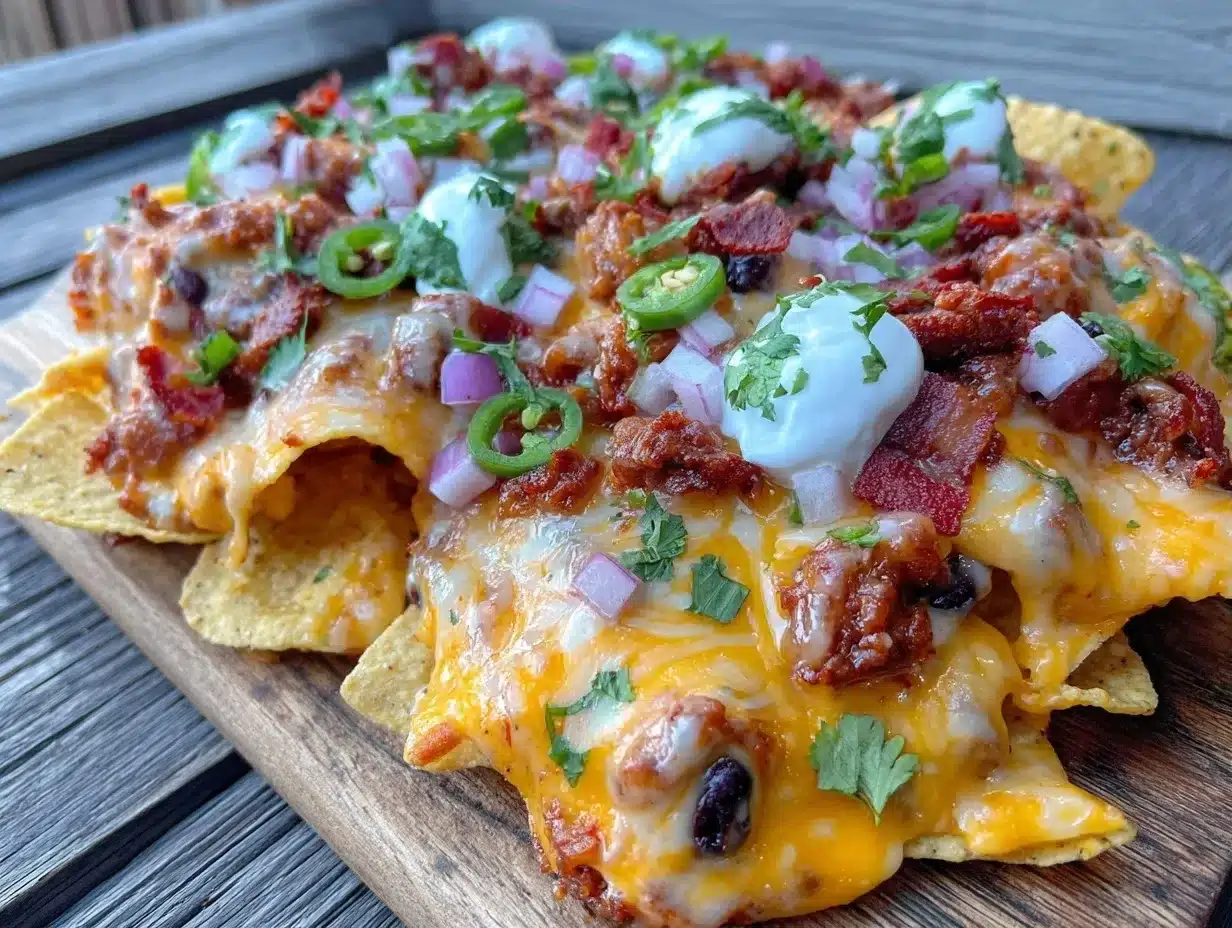 Loaded Nacho Bar with Queso: Best Party Dip 4 Loaded Nacho Bar with Queso preparation steps