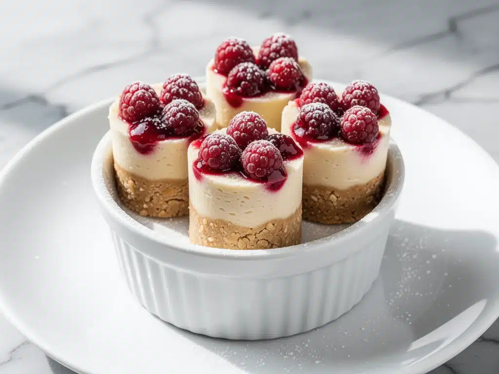 Low-Carb Raspberry Cheesecake Fat Bombs - featured image