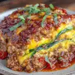 low-carb zucchini lasagna - featured image