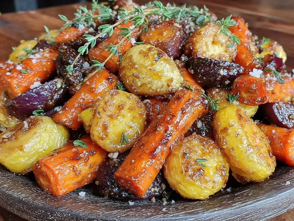 Maple Balsamic Roasted Root Vegetables: Easy Thanksgiving Side 4 maple balsamic roasted root vegetables preparation steps