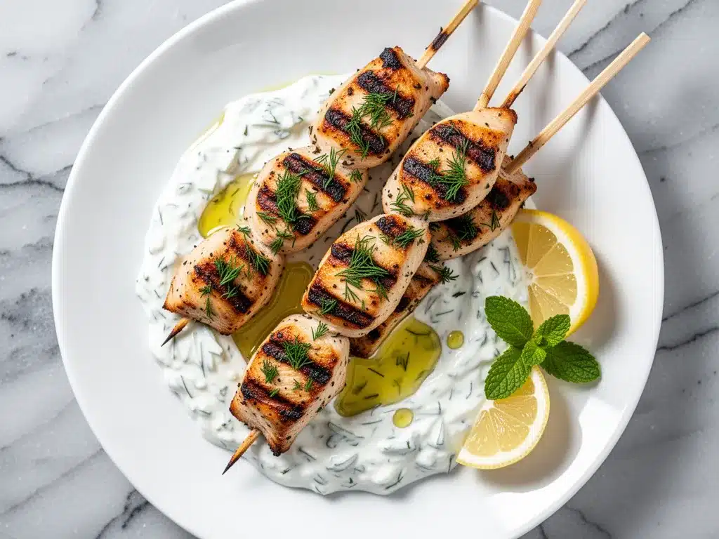 Mediterranean Lemon Herb Grilled Chicken Skewers: Easy 4 Mediterranean Lemon Herb Grilled Chicken Skewers preparation steps
