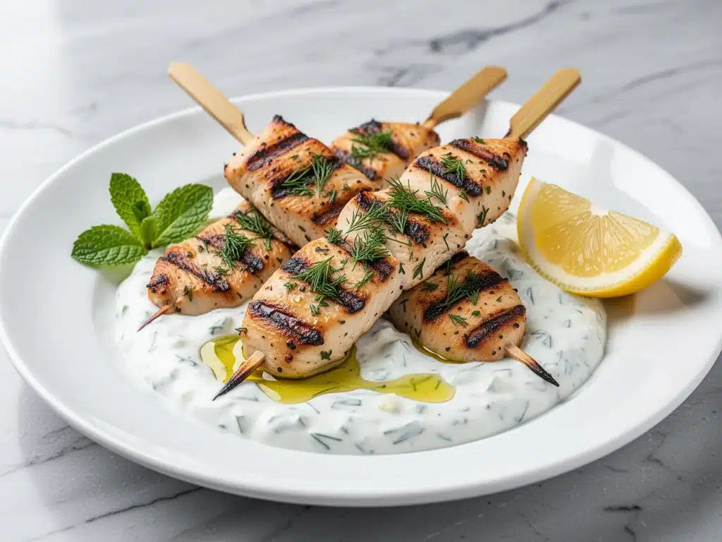 Mediterranean Lemon Herb Grilled Chicken Skewers - featured image