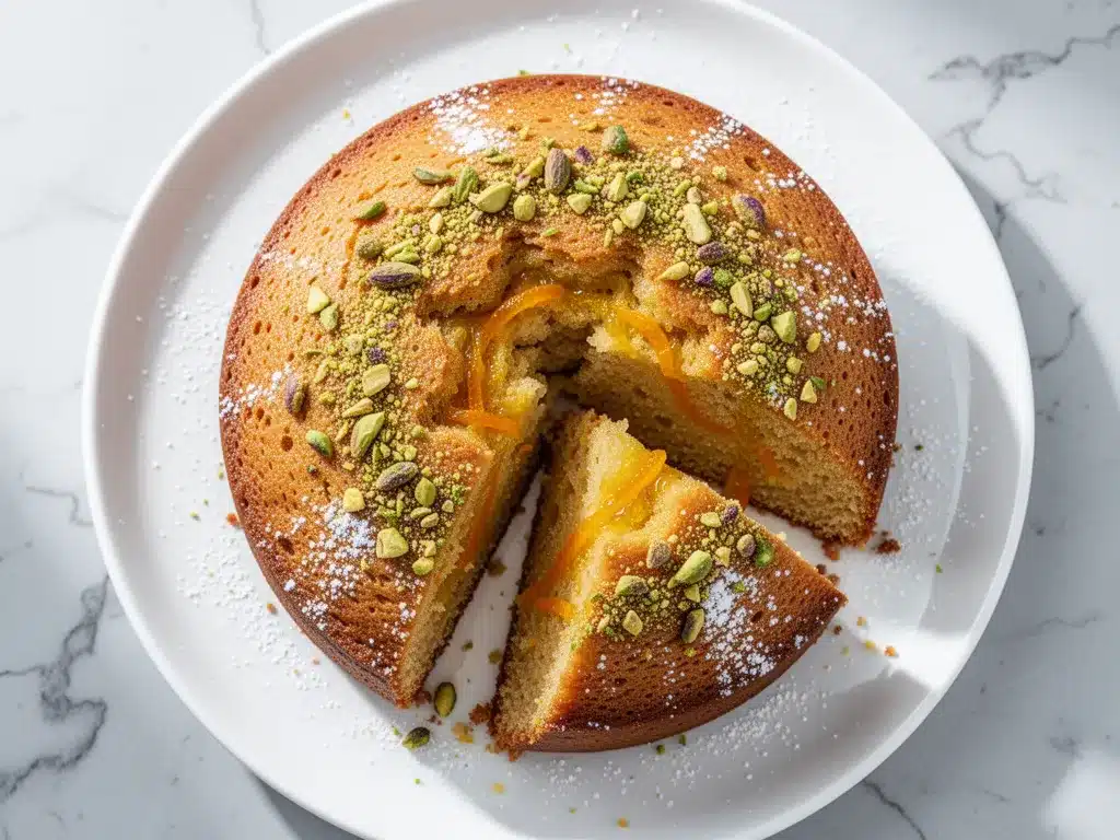 Mediterranean Olive Oil Orange Cake: Best Easy Orange Pistachio Cake 4 Mediterranean olive oil orange cake preparation steps