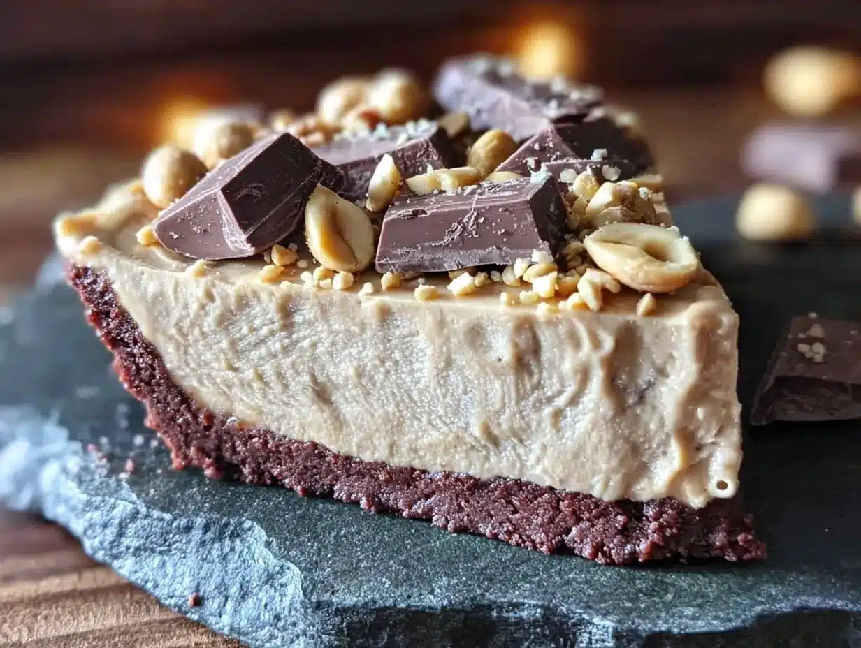 No-Bake Peanut Butter Chocolate Pie: 5-Ingredient Indulgence 4 no-bake peanut butter chocolate pie preparation steps