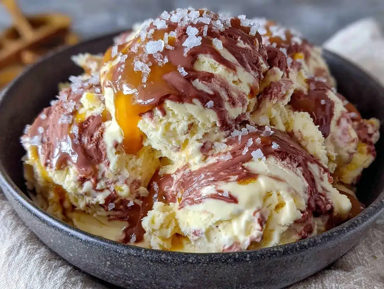 No-Churn Salted Caramel Ice Cream: Make While Its at Its Best 4 no-churn salted caramel ice cream preparation steps