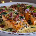 one pan creamy Tuscan salmon - featured image