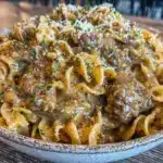 one-pot ground beef stroganoff - featured image