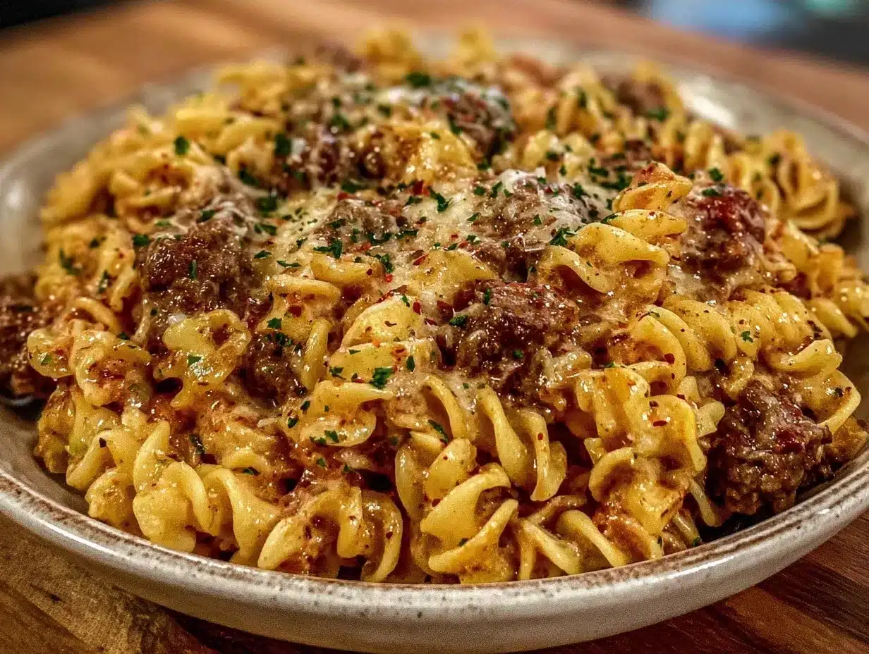 One-Pot Ground Beef Stroganoff: Easy Gluten-Free Dinner 4 one-pot ground beef stroganoff preparation steps