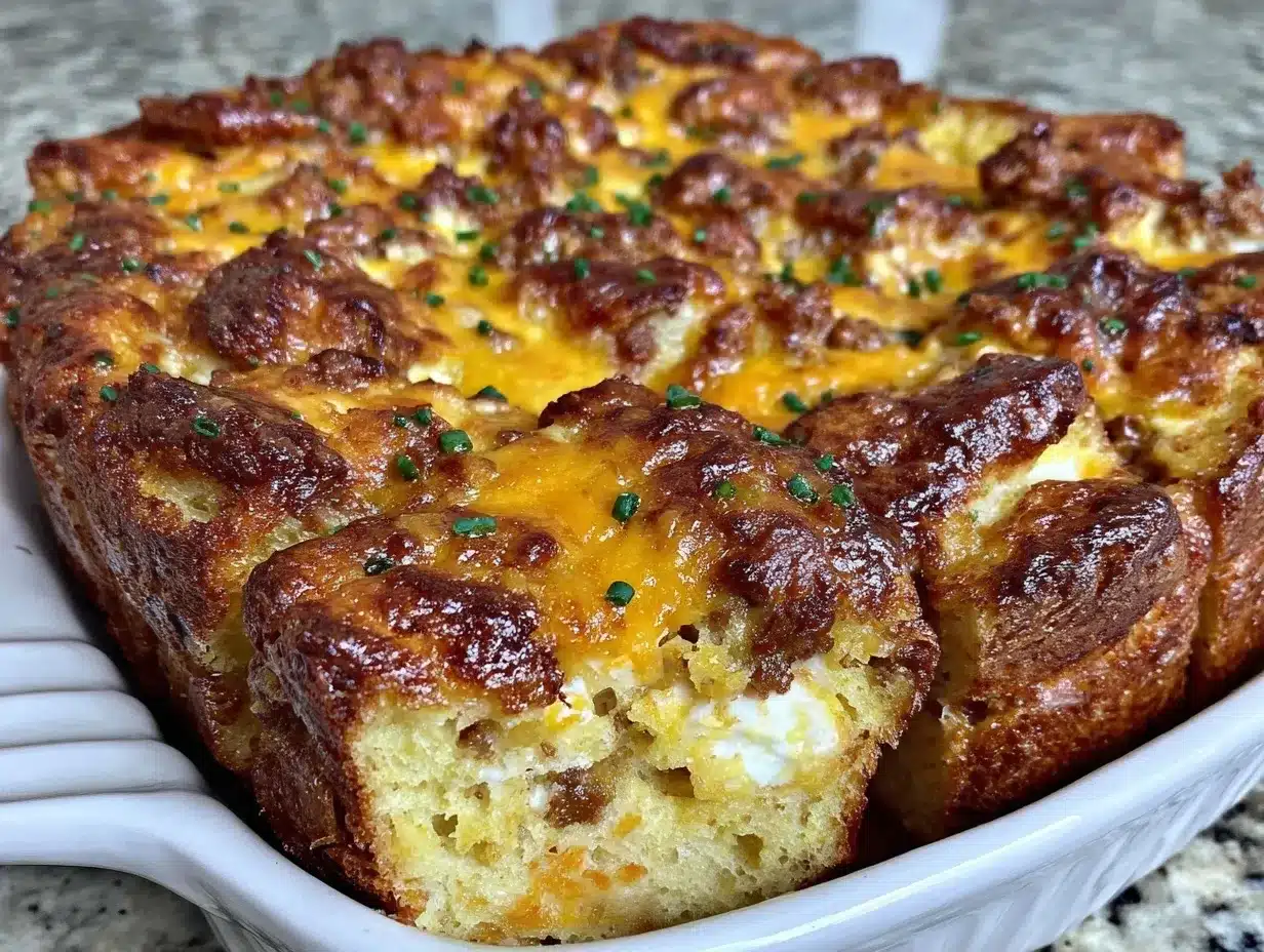 Perfect Overnight Breakfast Casserole: Sausage & Cheddar 4 overnight breakfast casserole preparation steps