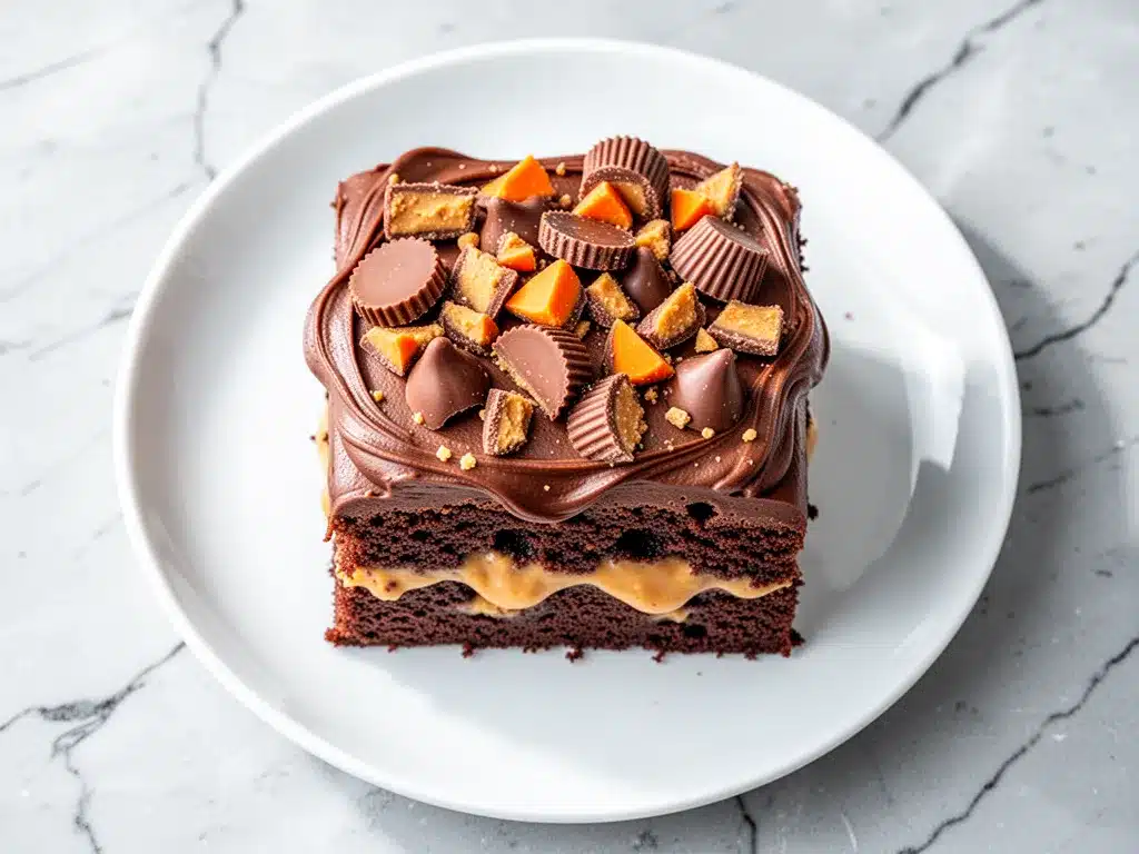 Reeses Peanut Butter Poke Cake: Easy 3-Step No-Bake Dessert 4 Reeses Peanut Butter Poke Cake preparation steps