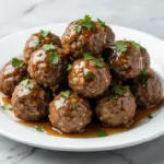 slow cooker honey garlic meatballs - featured image