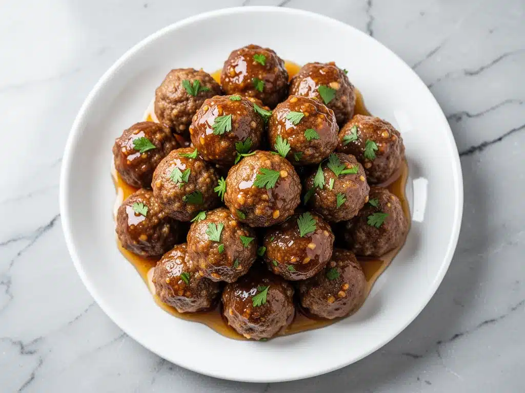 Football Party Slow Cooker Honey Garlic Meatballs: 5-Ingredient Game Day Appetizer 4 slow cooker honey garlic meatballs preparation steps