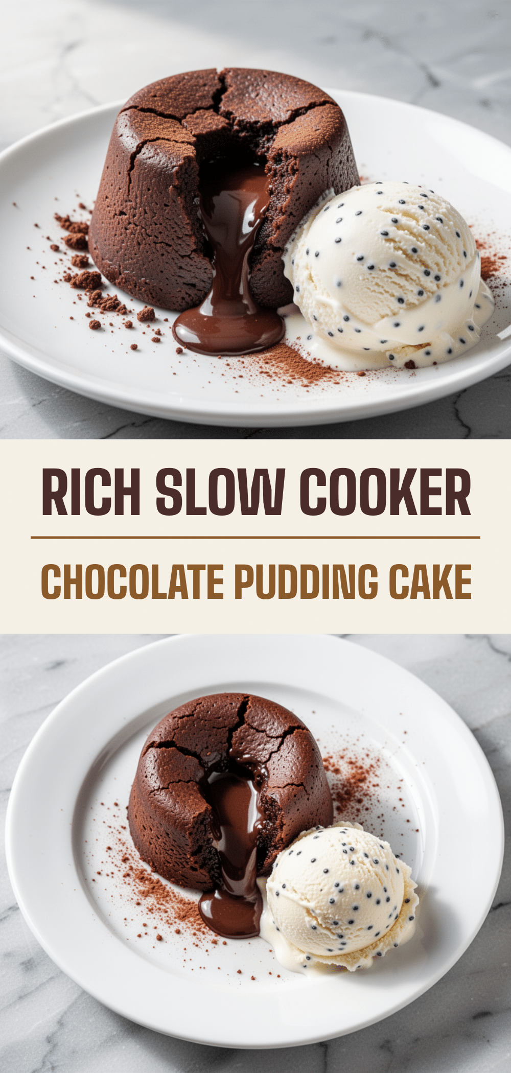 Slow Cooker Molten Chocolate Pudding Cake: Best Easy Dessert 5 Slow Cooker Molten Chocolate Pudding Cake recipe