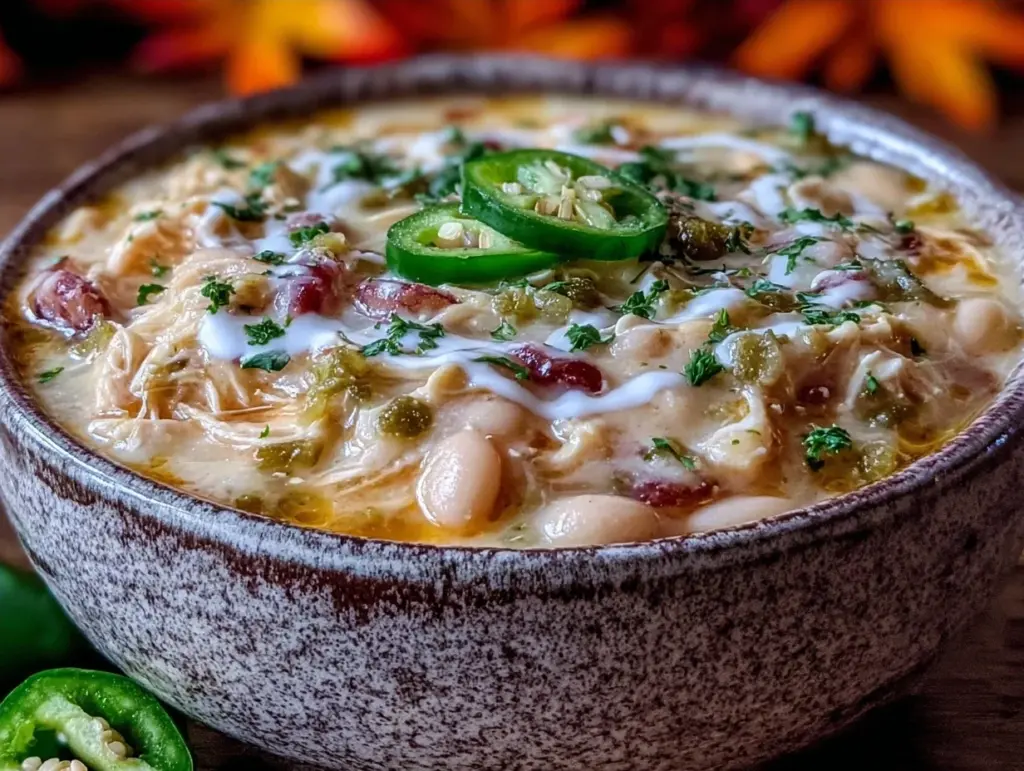 slow cooker white chicken chili - featured image