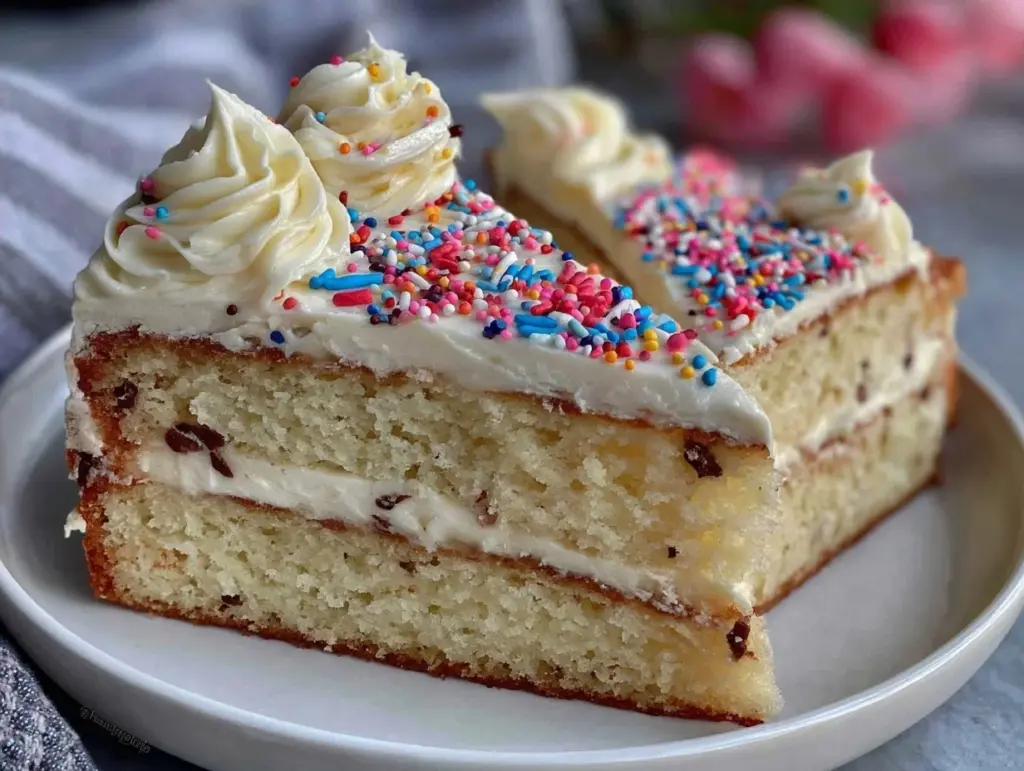 small batch vanilla bean birthday cake - featured image