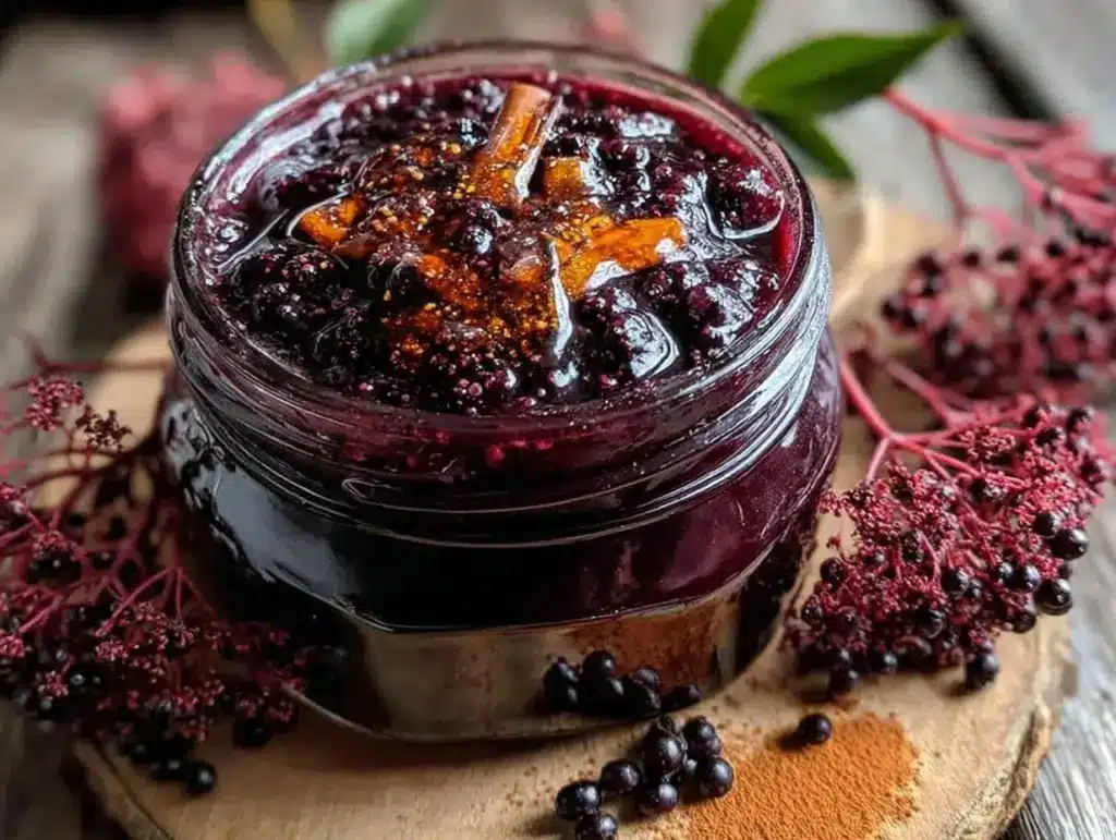 smoked elderberry syrup - featured image