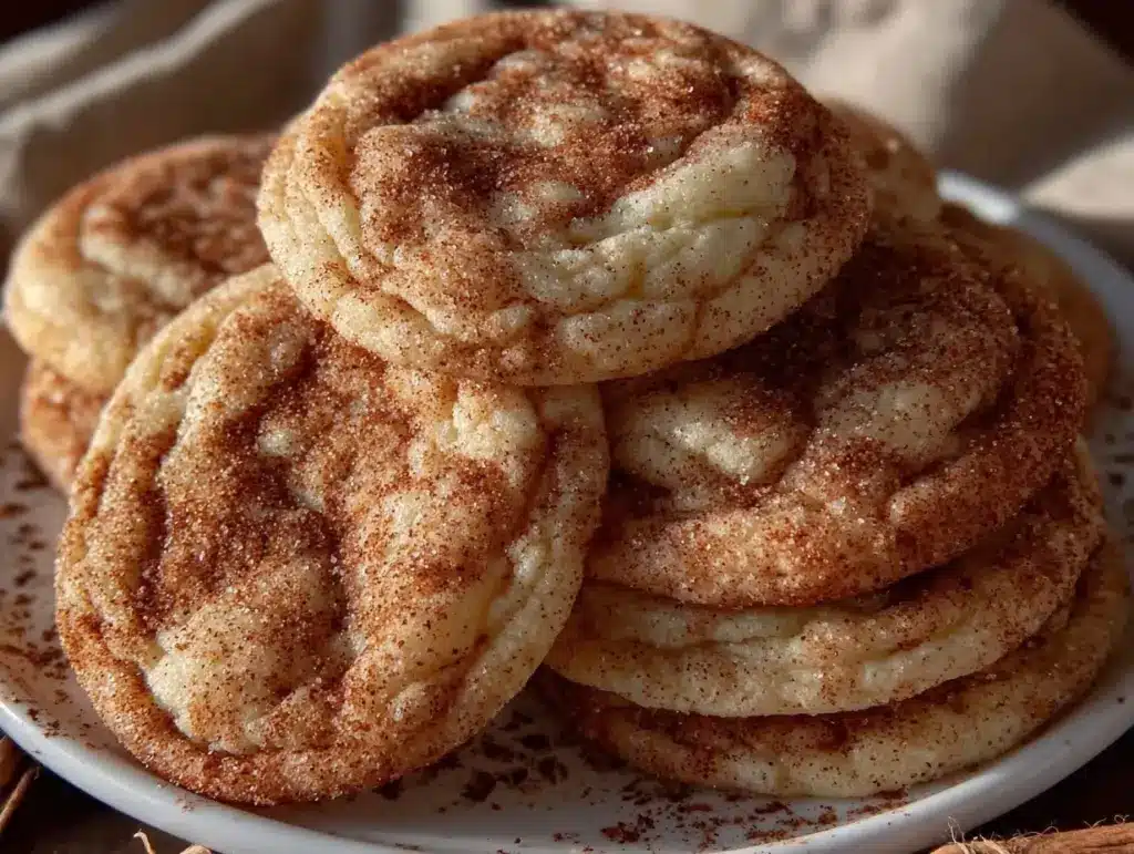 soft batch snickerdoodle cookies - featured image