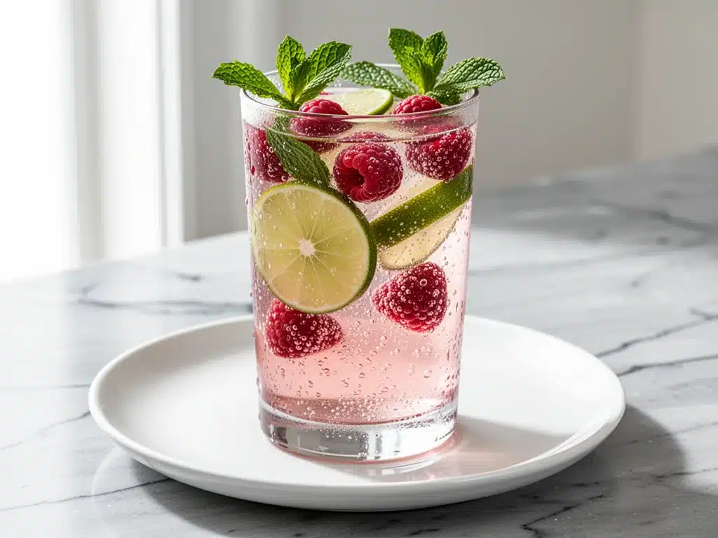 Sugar-Free Raspberry Lime Sparkler - featured image