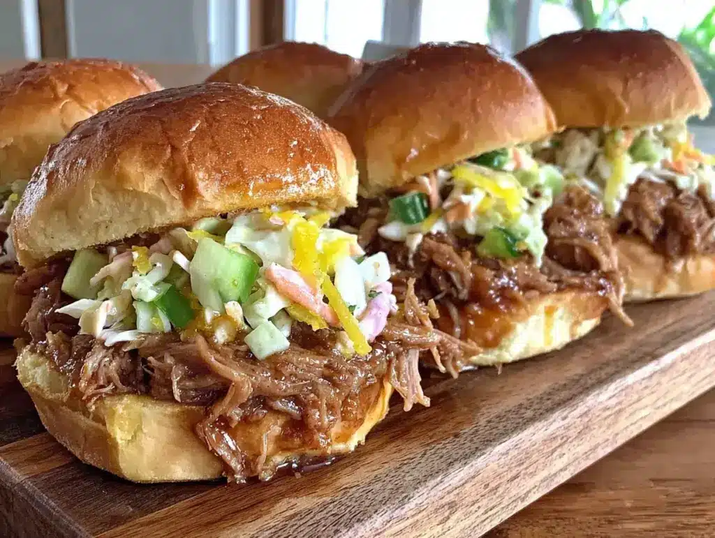 tailgate pulled pork sliders - featured image