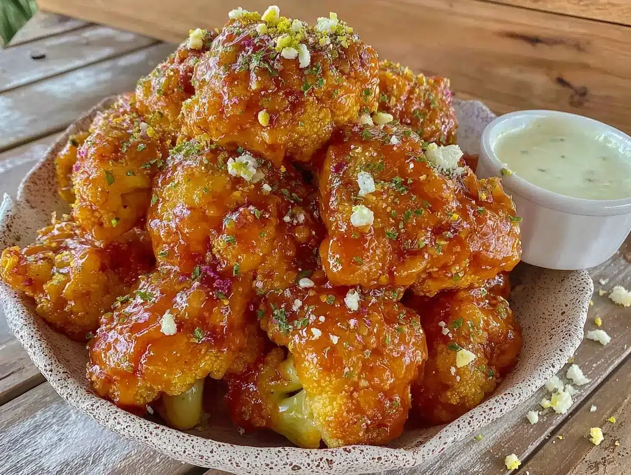 Vegan Buffalo Cauliflower Bites: 15 Min Party Appetizer 4 vegan buffalo cauliflower bites preparation steps