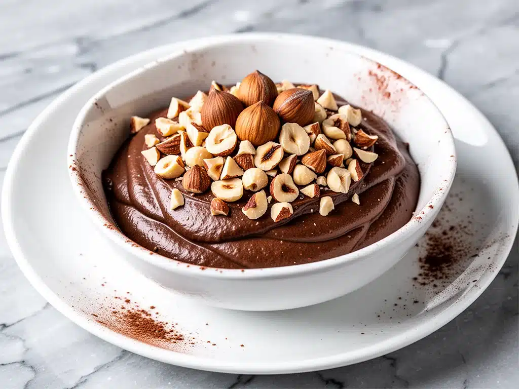 vegan chocolate avocado mousse - featured image