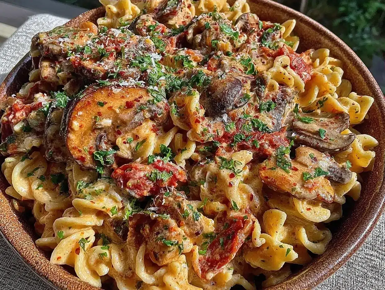 Vegan Creamy Mushroom Stroganoff: 15-Min Best Party Dish 4 vegan creamy mushroom stroganoff preparation steps