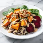 vegan fall harvest grain bowl - featured image