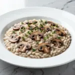 vegan one-pot creamy mushroom risotto - featured image