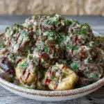 vegan one-pot mushroom stroganoff - featured image