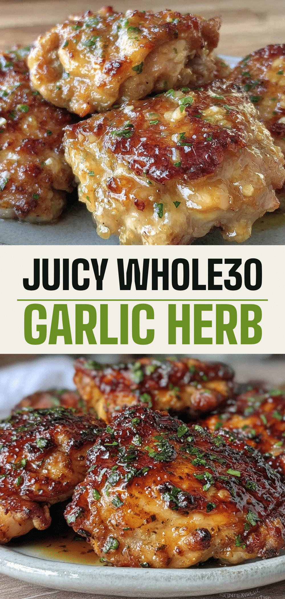Whole30 Garlic Herb Roasted Chicken Thighs: Perfect Party Crowd Pleaser 5 Whole30 Garlic Herb Roasted Chicken Thighs recipe
